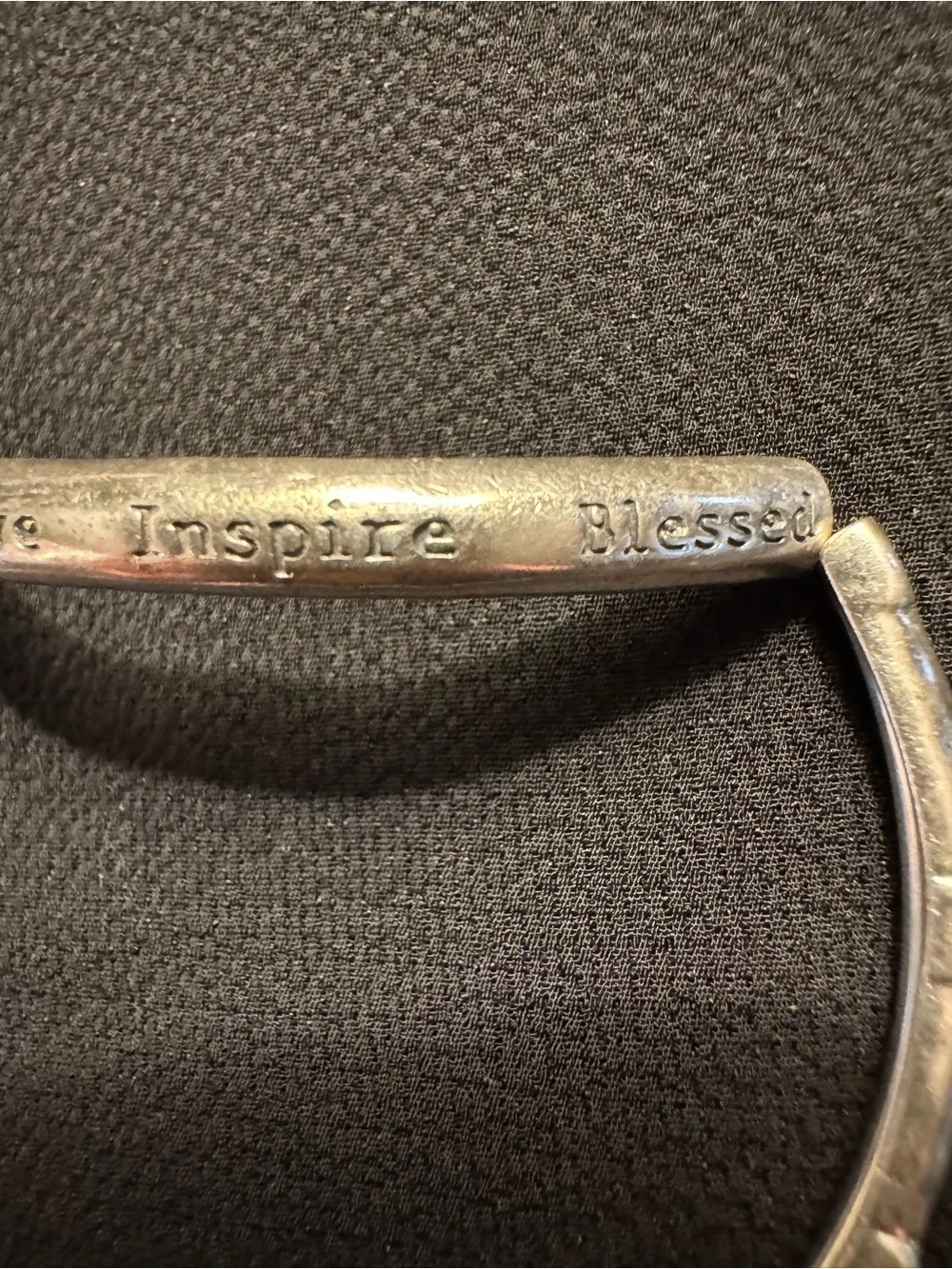 Sterling Silver Inspirational Stretch Bracelet - Live Laugh Love Blessed Inspire